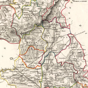 Vintage Map of Tipperary County Ireland, 1846