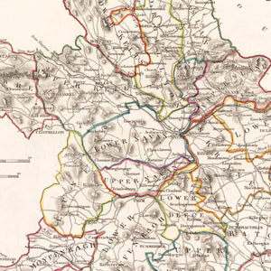 Vintage Map of Meath County Ireland, 1846
