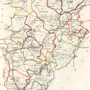 Vintage Map of Kildare County Ireland, 1846