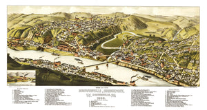 Vintage Map of Brownsville, Pennsylvania 1883