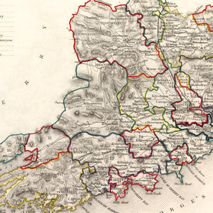 Vintage Map of Cork County Ireland, 1846