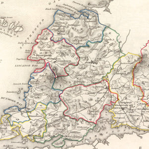 Vintage Map of Clare County Ireland, 1846