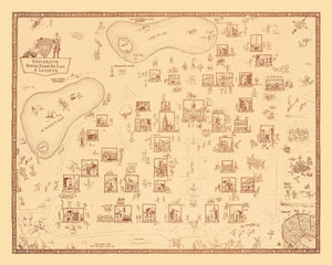 Vintage Map of University of Notre Dame, 1938