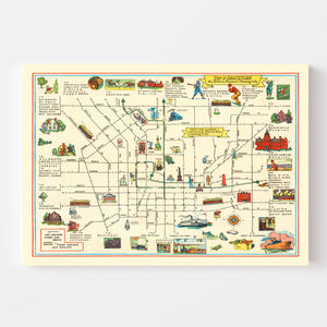 Vintage Map of Baltimore, Maryland 1929