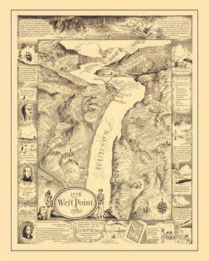 Vintage Map of West Point, 1943