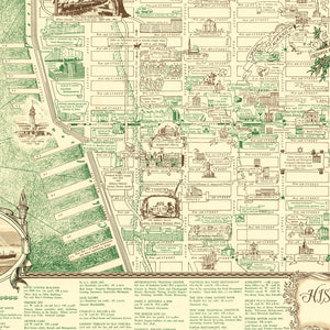 Vintage Map of New York, England 1939