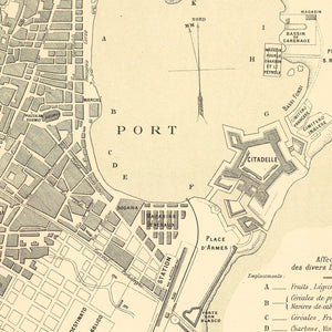 Vintage Map of Mesen, Belgium 1884
