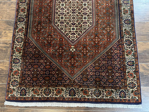 Persian Bidjar Rug 4x5, Fine 290 KPSI, Herati Pattern