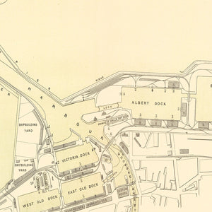 Vintage Map of Edinburgh, Scotland 1884