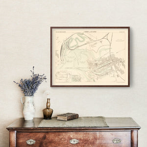 Vintage Map of Cardiff, England 1883