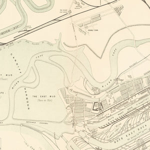 Vintage Map of Cardiff, England 1883