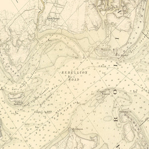 Vintage Map of Charleston, South Carolina 1884