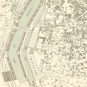 Vintage Map of Calcutta, India 1890