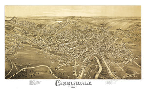 Vintage Map of Carbondale, Pennsylvania 1897
