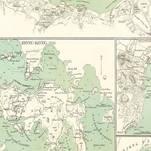 Vintage Map of Victoria, China 1866