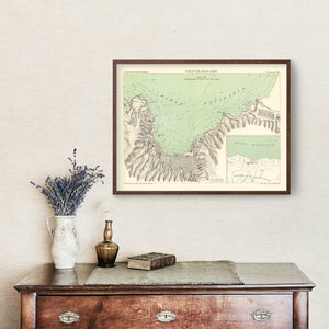 Vintage Map of Valparaíso, Chile 1880