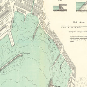 Vintage Map of Trieste, Italy 1883