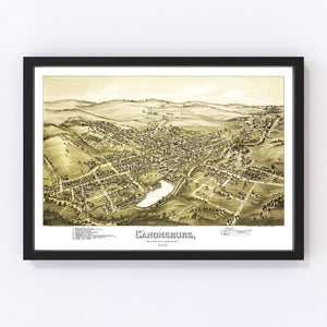 Vintage Map of Canonsburg, Pennsylvania 1897