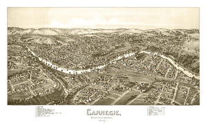 Vintage Map of Carnegie, Pennsylvania 1897