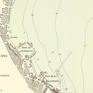 Vintage Map of Odesa, Ukraine 1874
