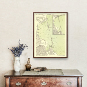 Vintage Map of Palermo, Italy 1882