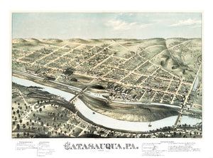 Vintage Map of Catasauqua, Pennsylvania 1873