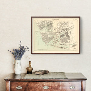 Vintage Map of Le Havre, France 1886
