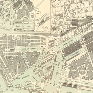 Vintage Map of Le Havre, France 1886