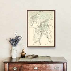 Vintage Map of Dieppe, France 1886