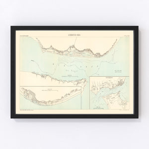 Vintage Map of Lisbon, Portugal 1884