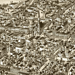 Vintage Map of Chambersburg, Pennsylvania 1885