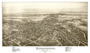 Vintage Map of Chambersburg, Pennsylvania 1885