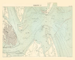 Vintage Map of Charleston, South Carolina 1887