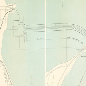 Vintage Map of Tunis, Tunisia 1888