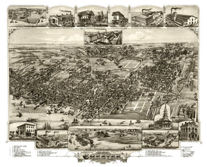 Vintage Map of Chester, Pennsylvania 1895