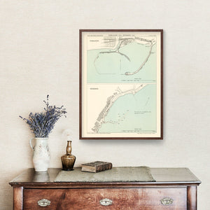 Vintage Map of Tarragona, Spain 1888