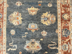 Turkish Oushak Rug 6x9, Sultanabad Carpet, Medium Size Oriental Rug