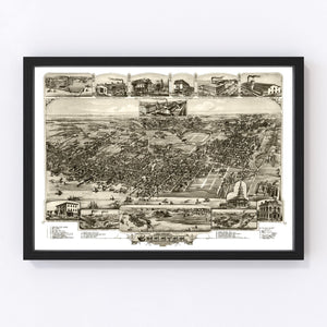 Vintage Map of Chester, Pennsylvania 1895