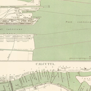 Vintage Map of Jakarta, Indonesia 1888