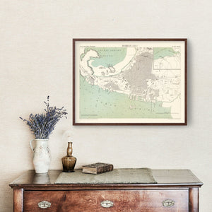 Vintage Map of Mumbai, India 1883
