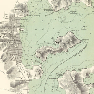Vintage Map of St. Thomas, 1873