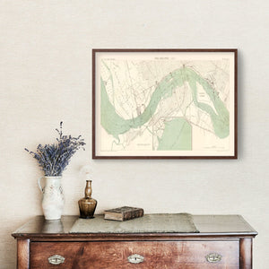 Vintage Map of Philadelphia, Pennsylvania 1885