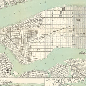 Vintage Map of New York, New York 1886