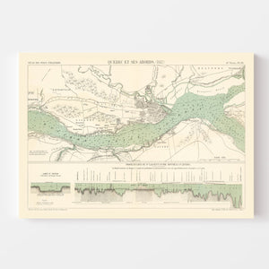 Vintage Map of Québec, Canada 1882