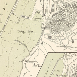 Vintage Map of Skikda, Algeria 1886