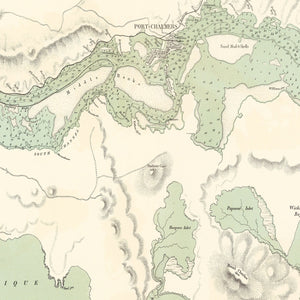 Vintage Map of Dunedin, New Zealand 1889