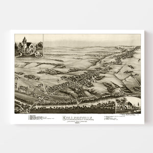 Vintage Map of Collegeville, Pennsylvania 1894