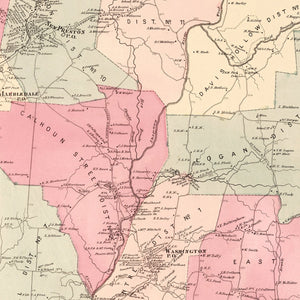 Vintage Map of Washington, Connecticut 1867