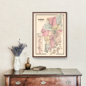 Vintage Map of Winnipauk, Connecticut 1867