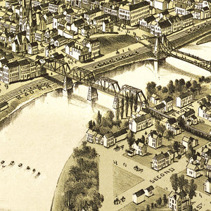 Vintage Map of Connellsville, Pennsylvania 1897